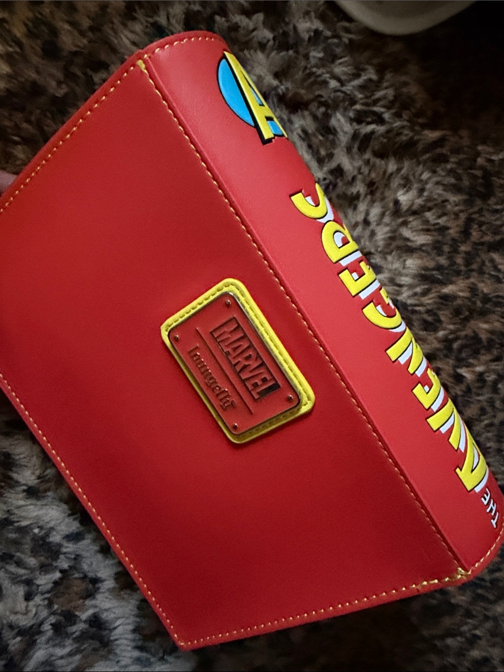 Marvel Red Clutch with Yellow Accent and Avengers Logo